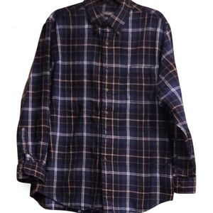 Saddlebred Men's Dark Plaid Button Down Shirt